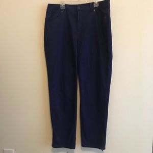 Talbots Blue Zipper Bottom Pants